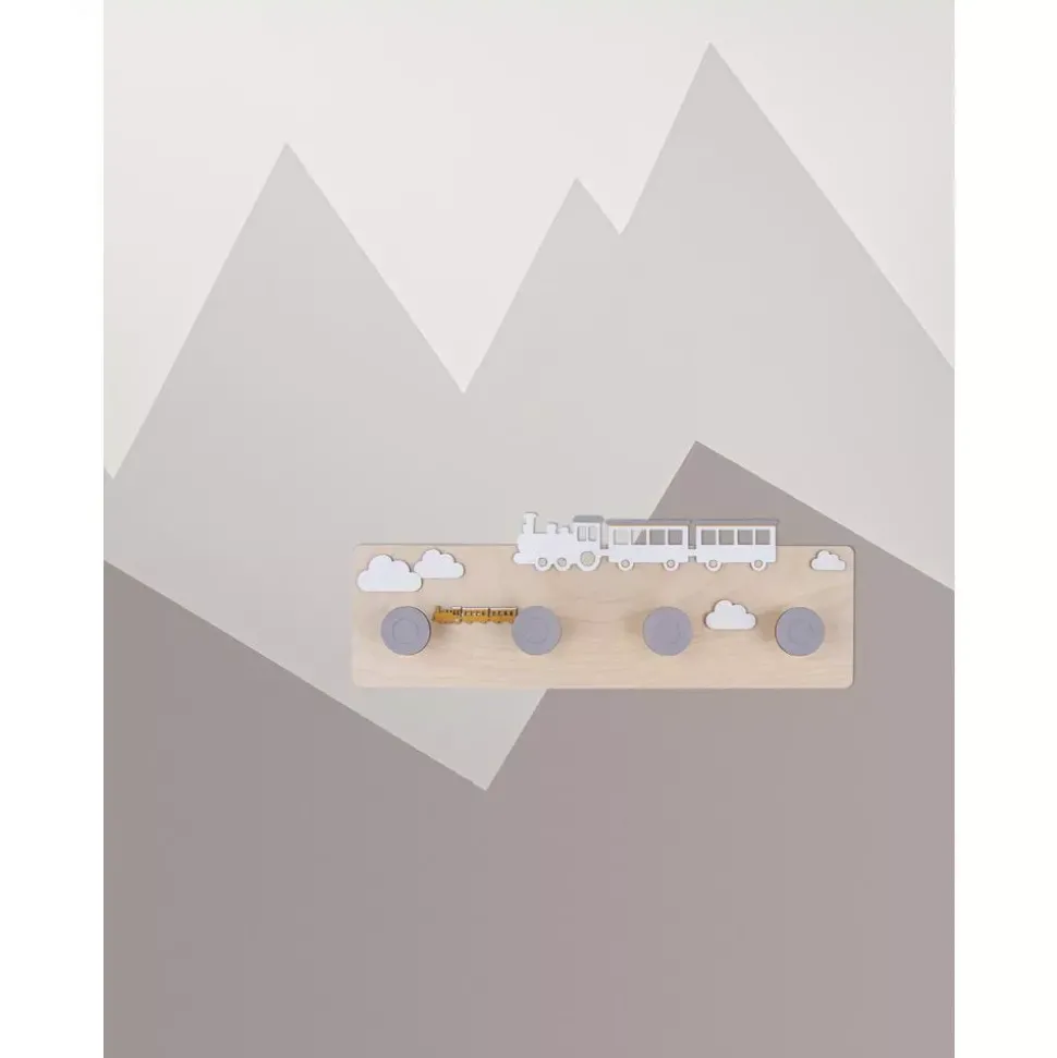 Trenes y Nubes de madera Rayher