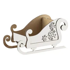 Trineo de madera 098 Blanco Fabrika Decoru