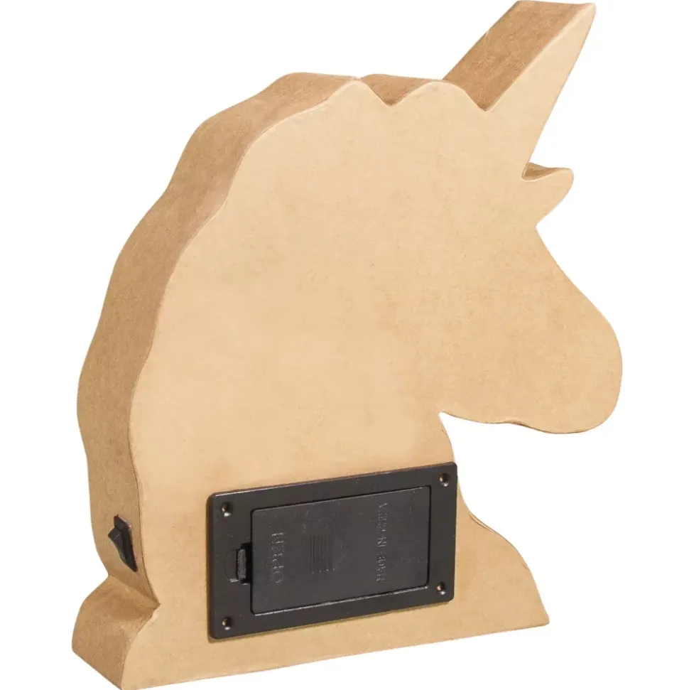 Unicornio luminoso de papel maché