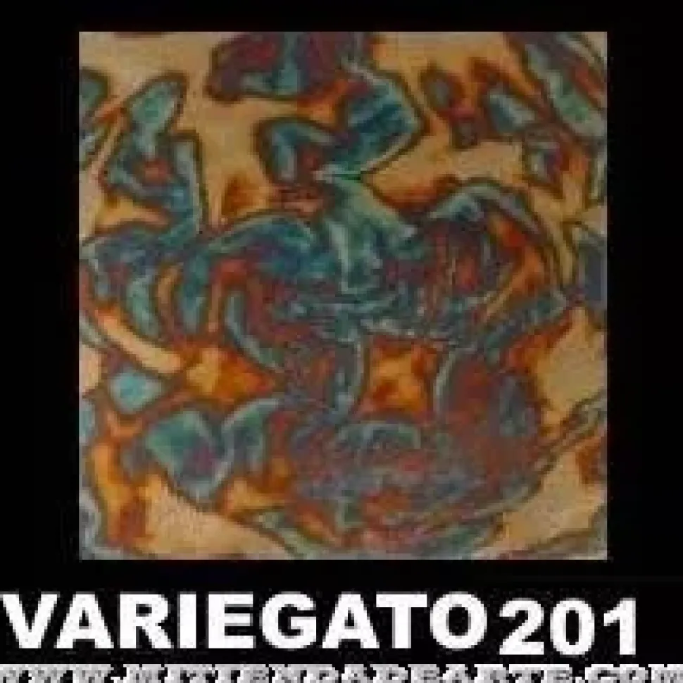 Variegatto azul 201 - Pan de oro oxidado en azul
