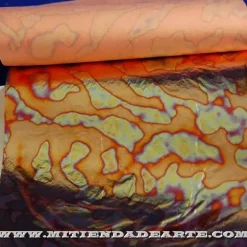 Variegatto rojo. Pan de oro imitación oxidado en rojo