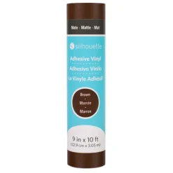 Vinilo adhesivo mate removible Marrón Silhouette 9"x10'