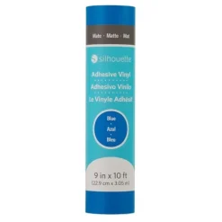 Vinilo adhesivo mate removible Azul Silhouette 9"x10'