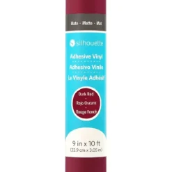 Vinilo adhesivo mate removible Rojo Oscuro Silhouette 9"x10'