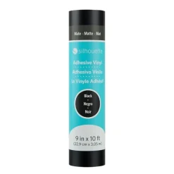 Vinilo adhesivo mate removible Negro Silhouette 9"x10'